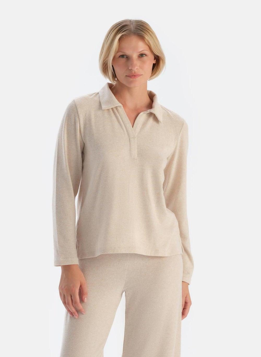 Supreme Cotton Polo Collar Sweatshirt 24Aw11322Bb 316 - Image 1