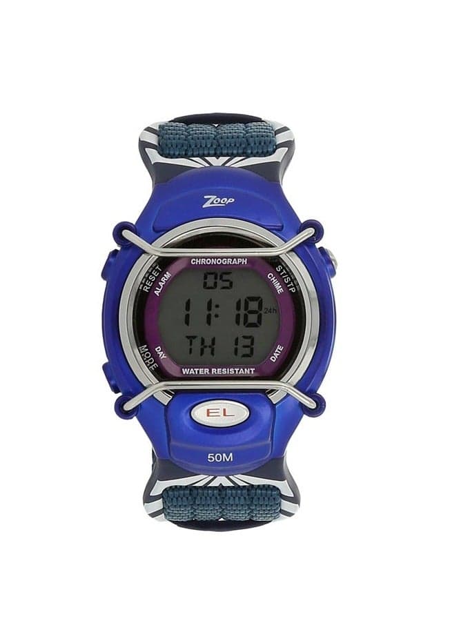 Zoop Grey Dial Blue Fabric Strap Kids Watch - Image 1