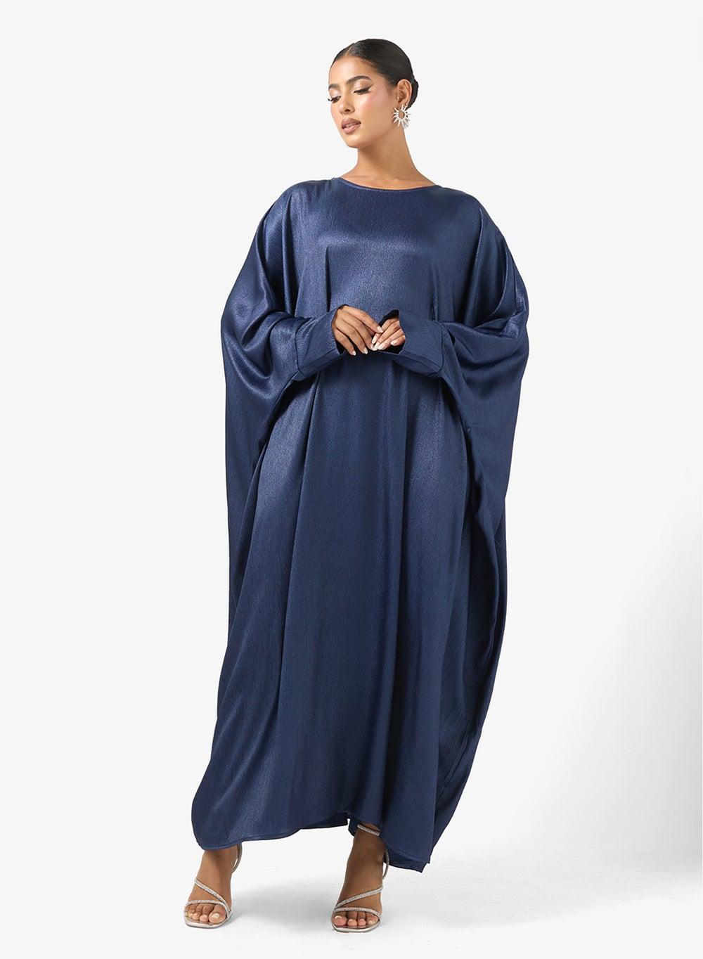Navy Asymmetric Kaftan Jm5701 - Image 1