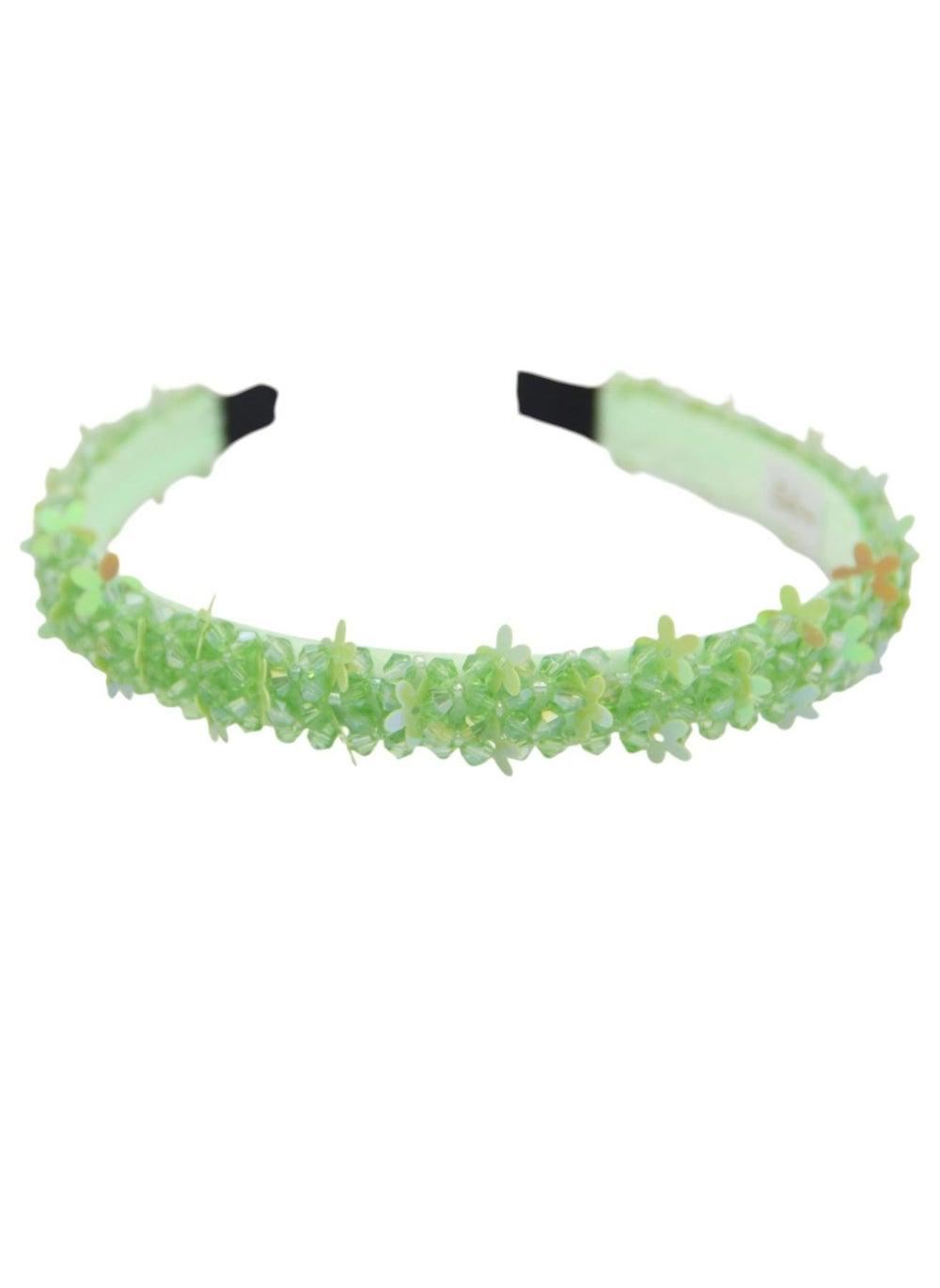 Anna Butterfly Light Green Girls Headband - Image 1