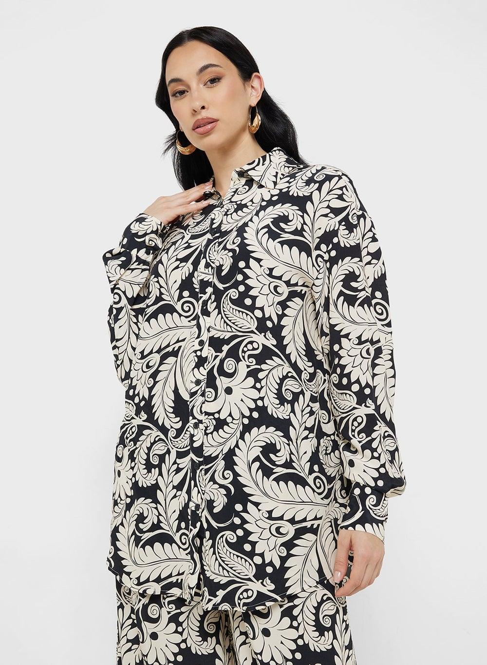 Mono Boho Paisley Oversized Shirt U20772Q3C - Image 1