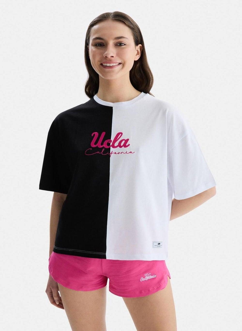 FELIZ Black Cotton Crew Neck T-Shirt - Image 1