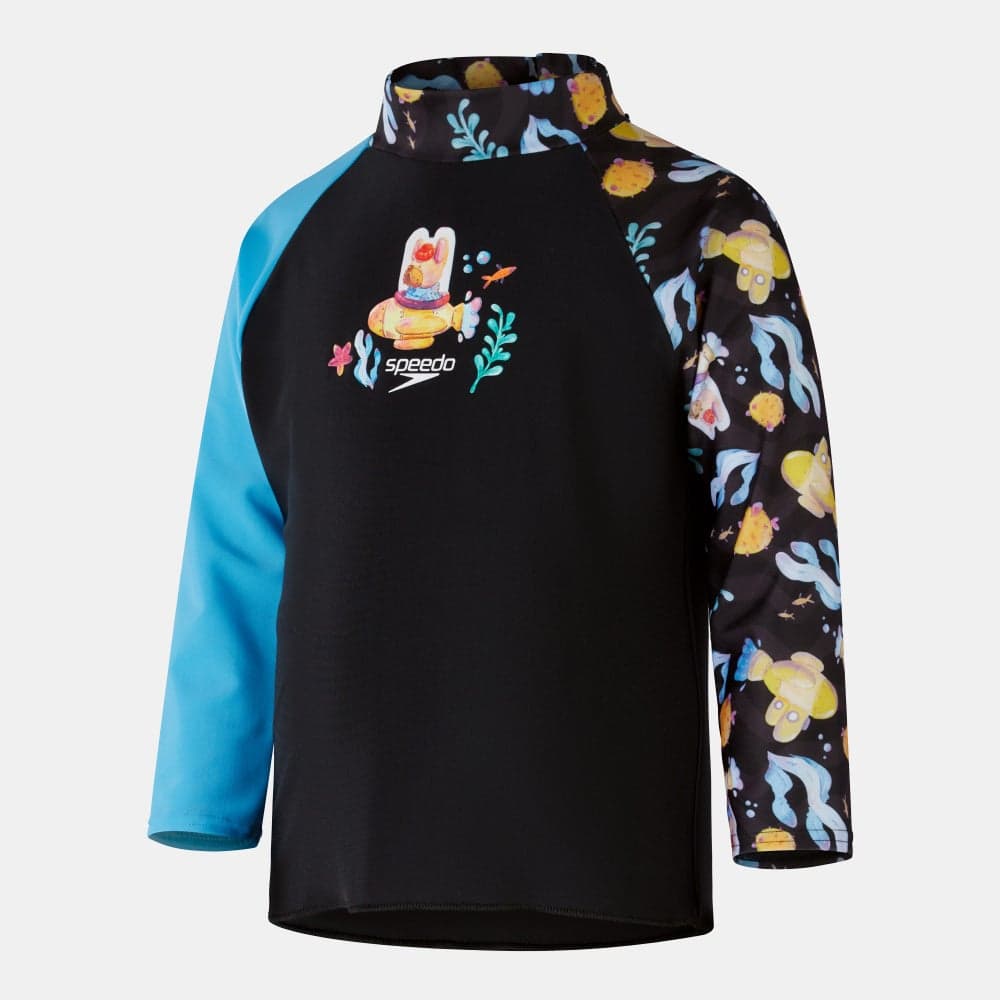 Kids' Digital Long Sleeve Swimming Rashguard - Image 1