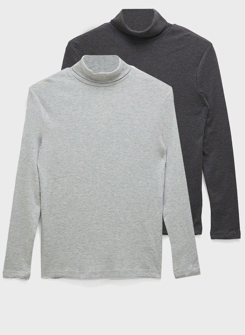 2-Pack Cotton Polo-Neck Tops Multicolor Boys - Image 1