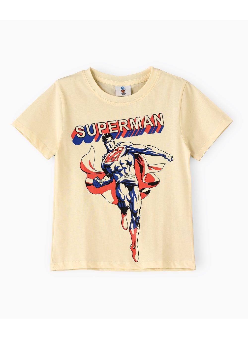 Superman Graphic Print Boys Cotton T-Shirt - Image 1