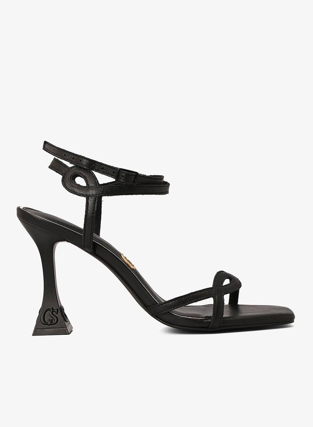 Black CS Block Heel Sandal - Image 1