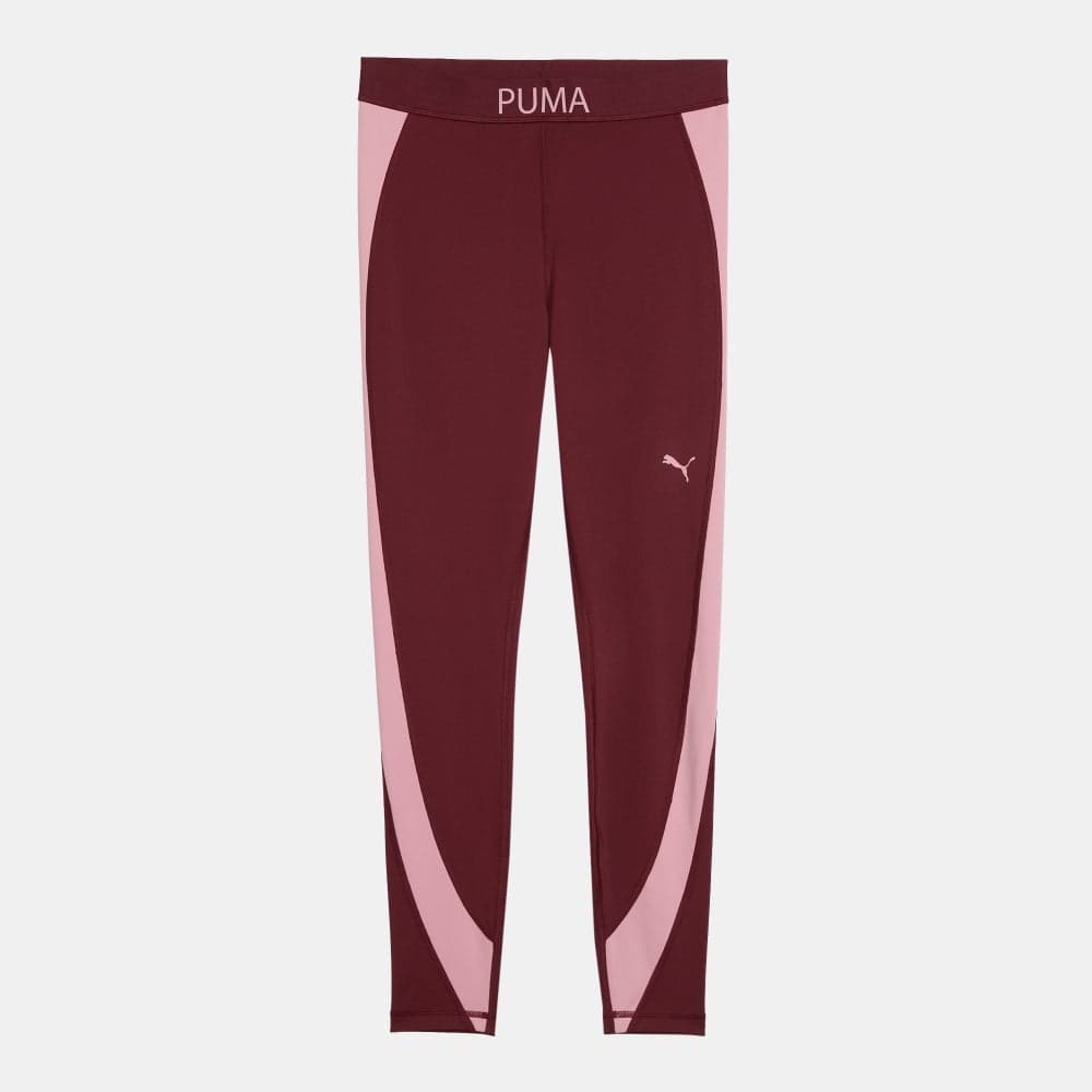 PUMA STRONG Colour Block 7/8 Training Leggings Red - Image 1