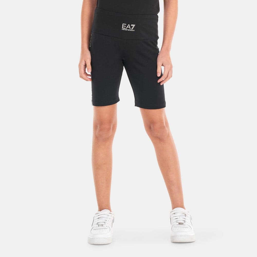 Kids' Shiny Logo Cotton Athletic Shorts - Image 1