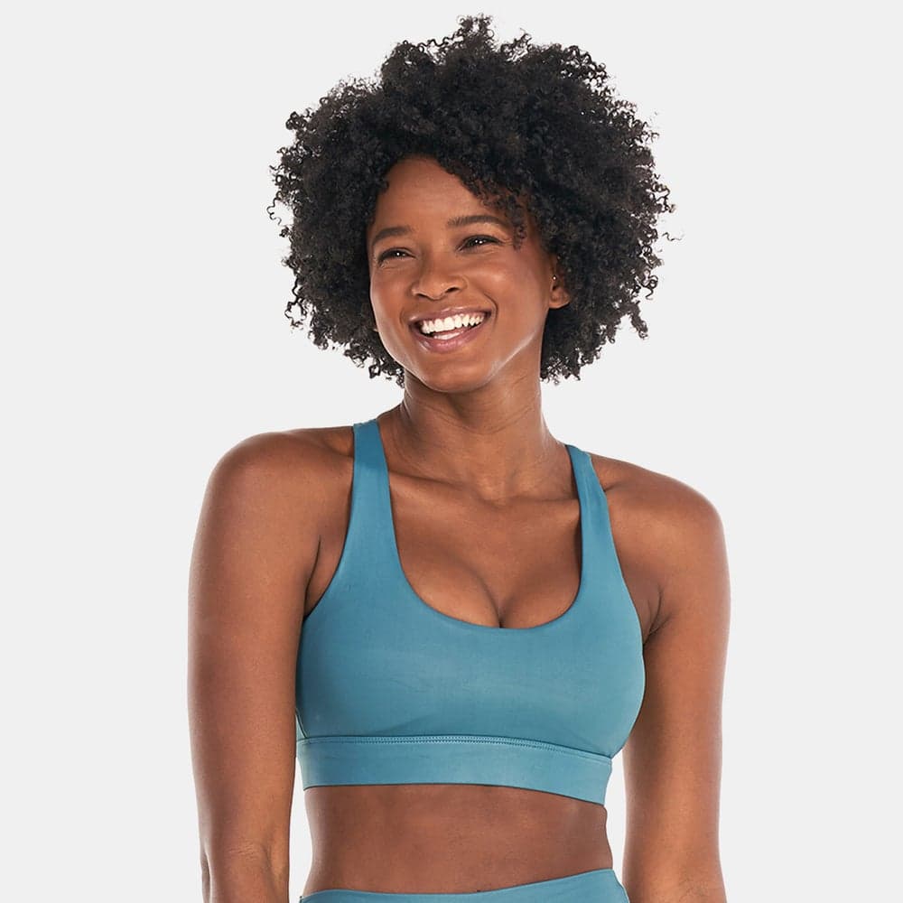 Core Agile Green Medium-Support Sports Bra - Image 1