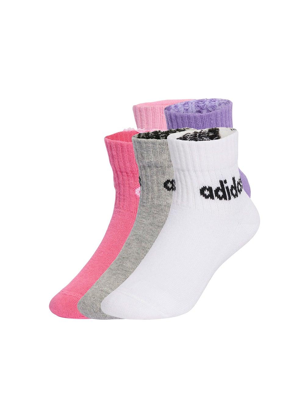 Kids 5 Pack Linear Ankle Socks - Image 1