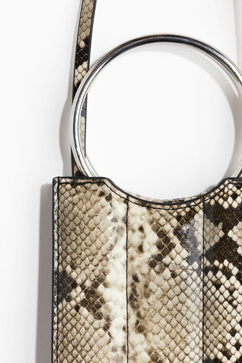 Quilted Phone Bag with Metal Handles 18cm - Image 1