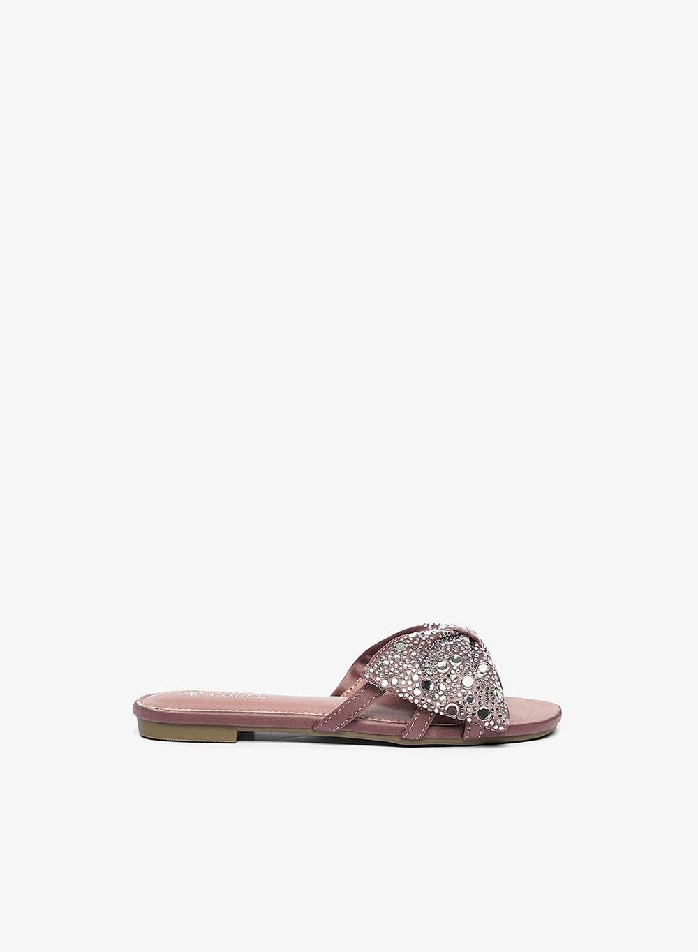 Girls Embellished Slide Sandals - Image 1