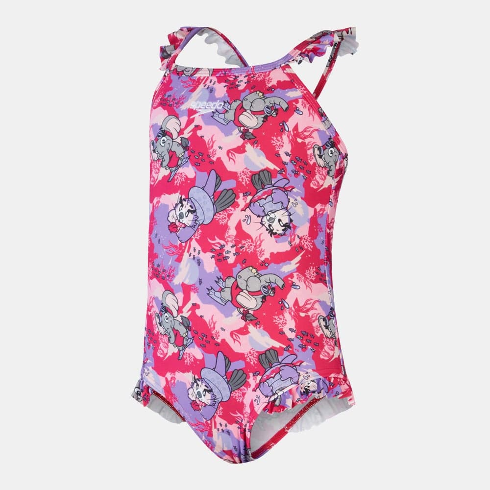 Kids' Learn to Swim Frill Thinstrap Swimsuit - Image 1