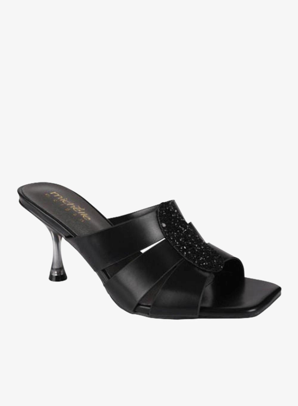 Michelle Morgan 213RJ773 Black Kitten Heel Mules - Image 1