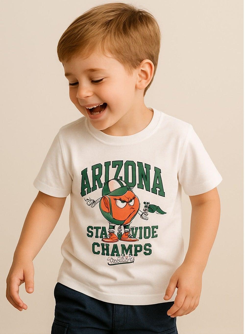 Boys Graphic Summer T-Shirt Off-White Cotton - Image 1