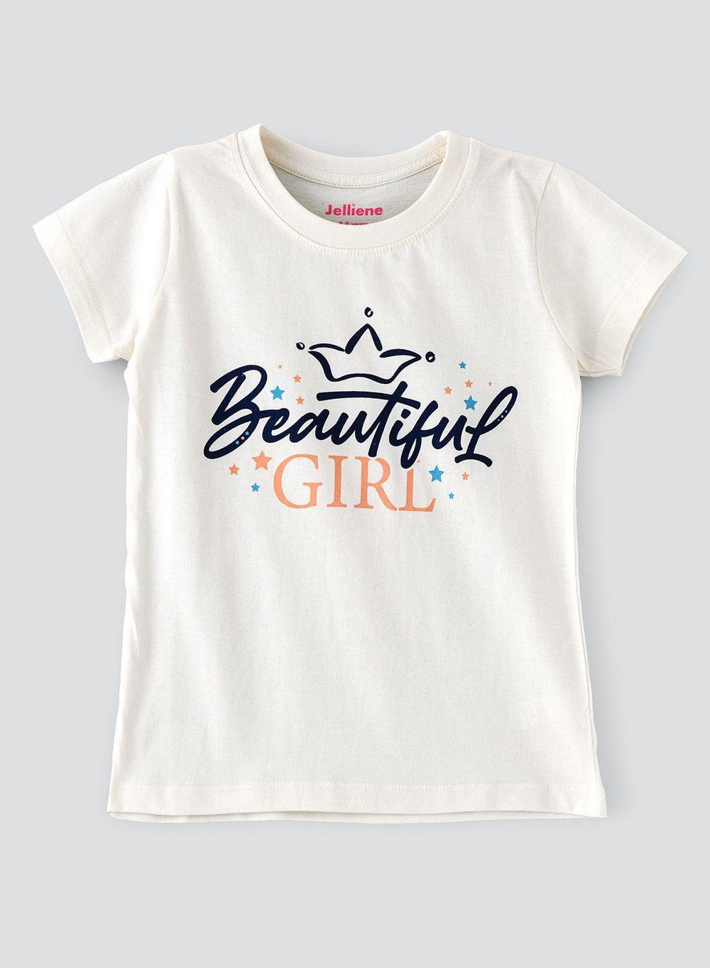 Girls Multicolour Graphic T-Shirt Asgttng W208 - Image 1