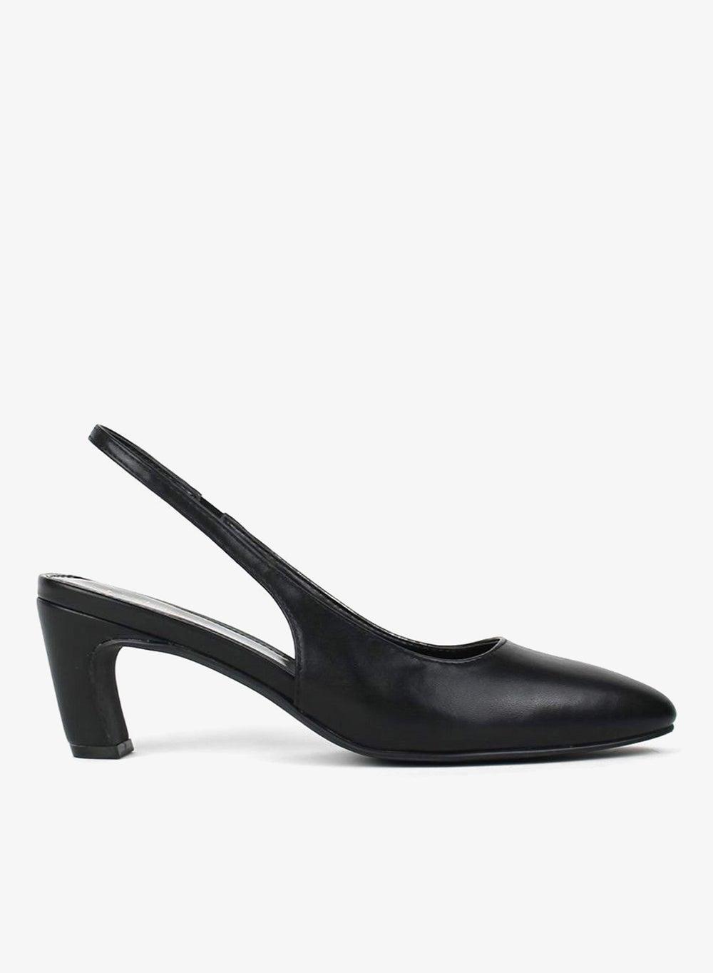 IYA Black Slingback Block Heel Pumps - Image 1