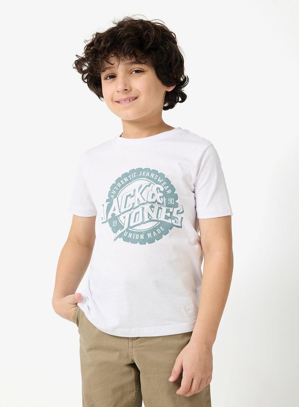 Jack & Jones Junior Logo Crew Neck Tee 12288452 - Image 1