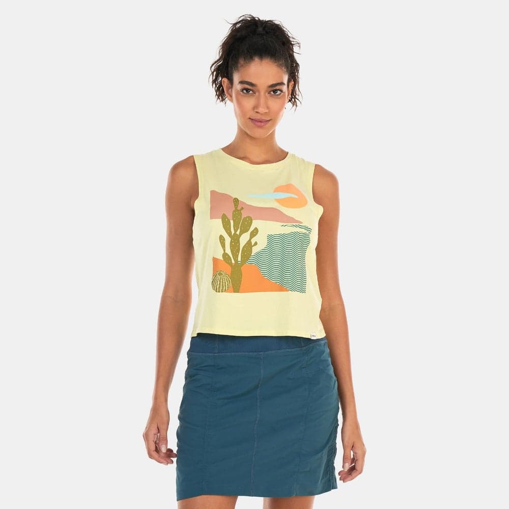 Women’s Organic Graphic Cropped Tank Top - Image 1