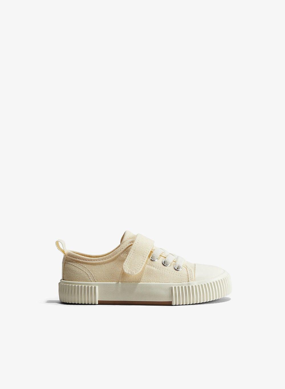 Cotton Canvas Trainers with Velcro Closure - Image 1