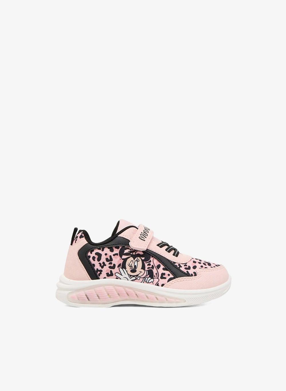 Girls Minnie Mouse Pink Sneakers Hook and Loop - Image 1
