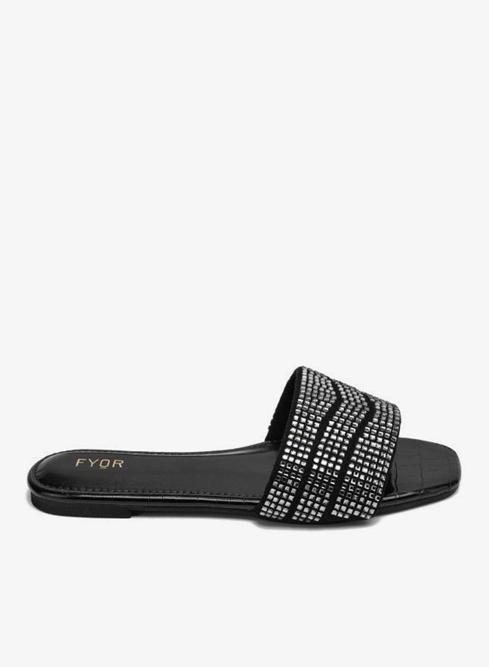 MY 257 Embellished Square Toe Slide Sandal - Image 1