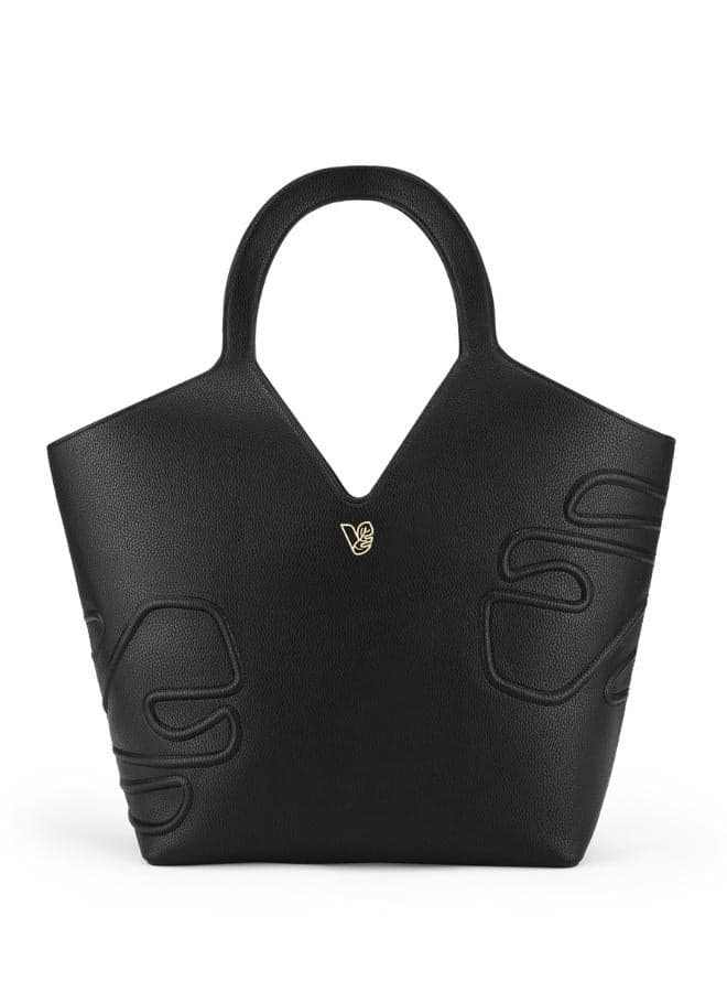 Maze Black Tote Bag – 18 Recycled Bottles - Image 1