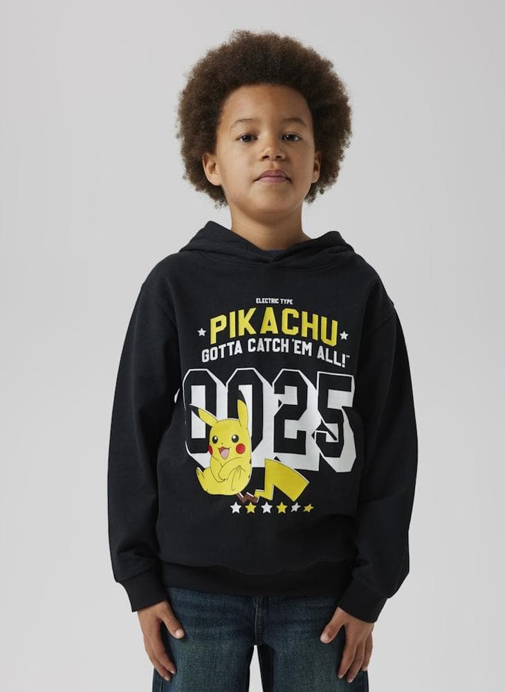 Kids Nkmjuli Pokemon Graphic Sweatshirt Black - Image 1