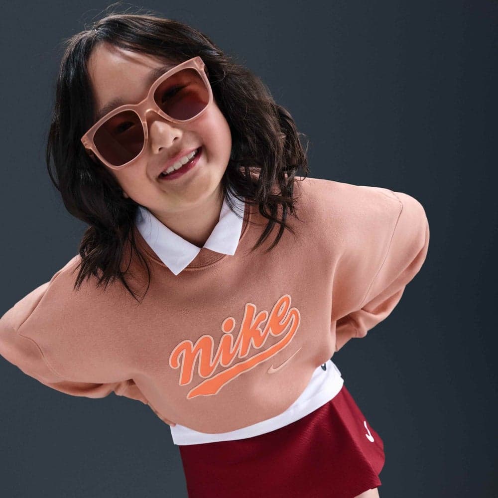 Nike Kids' Trend Fleece Cropped Hoodie Pink - Image 1