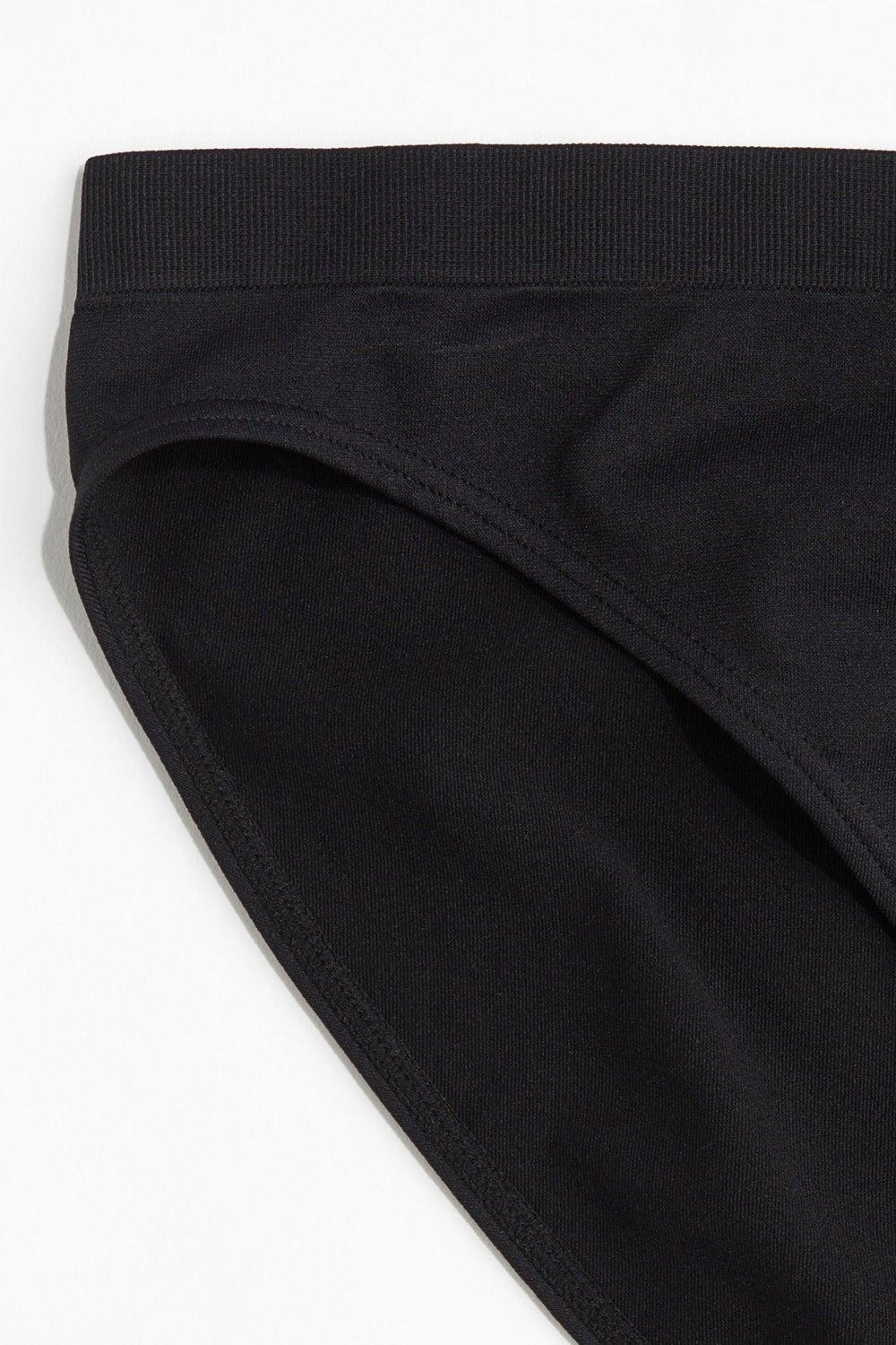 Seamless Mid-Waist Briefs 2-Pack Black - Image 1