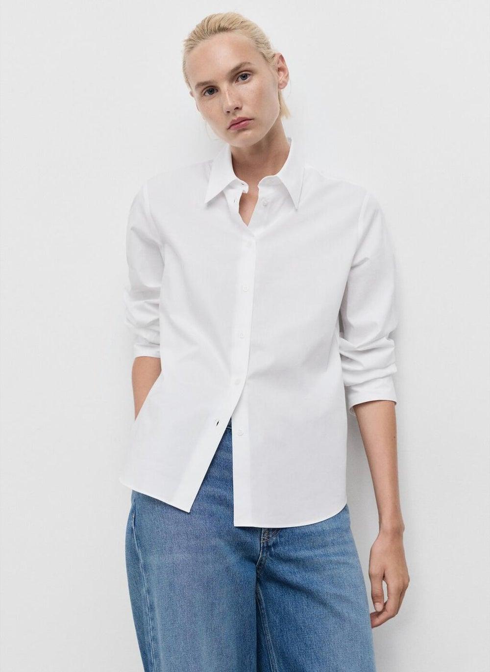 Off-White Cotton Lyocell Poplin Shirt 17044085 - Image 1