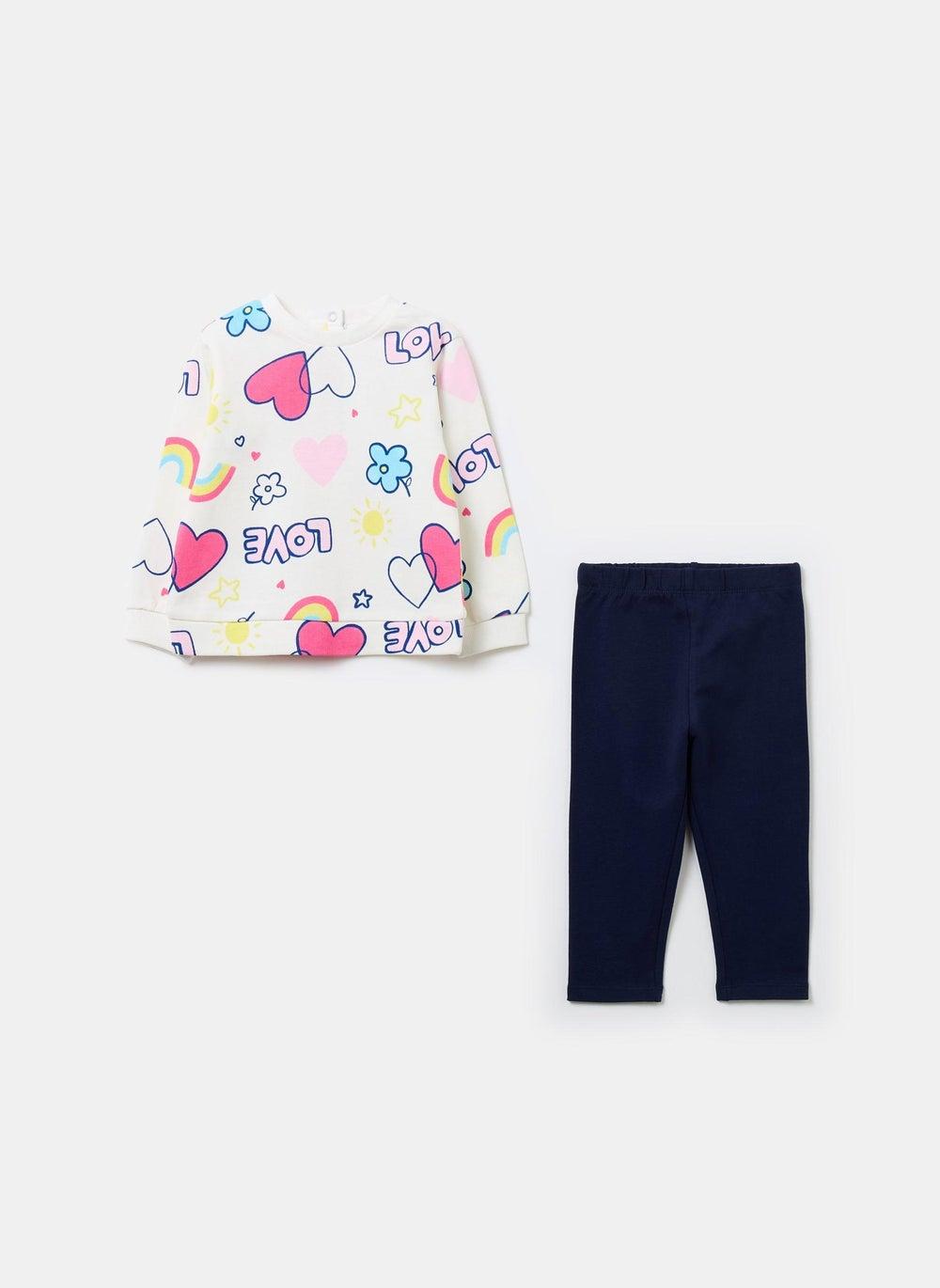 French Terry Jogging Set With Print - Image 1