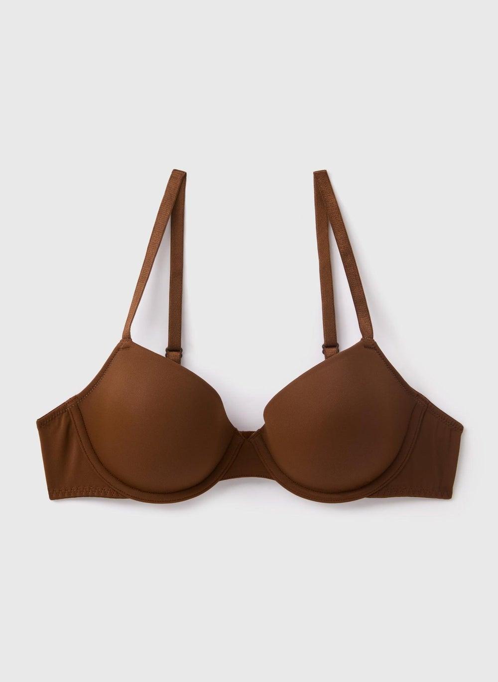 Dark Nude Wired T-Shirt Bra with Smooth Support - Image 1