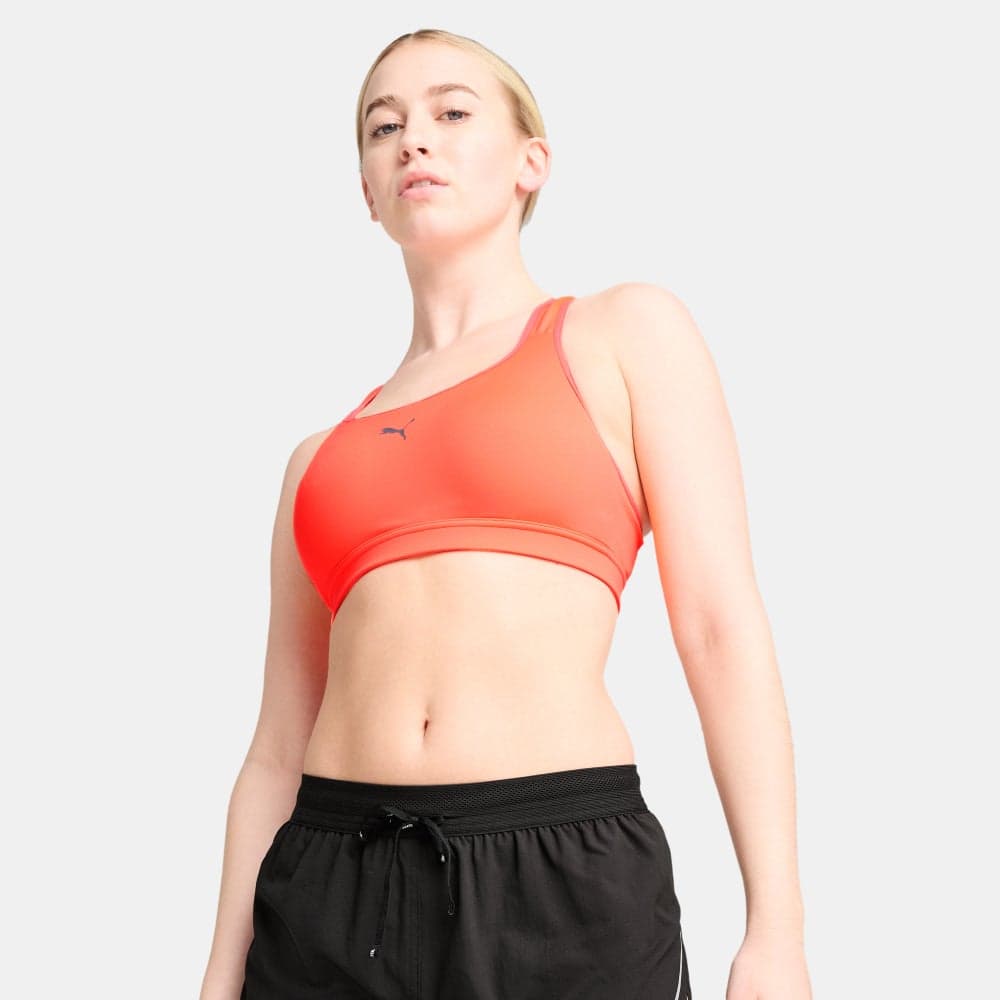 PUMA 4KEEPS Medium-Support Running Sports Bra Red - Image 1