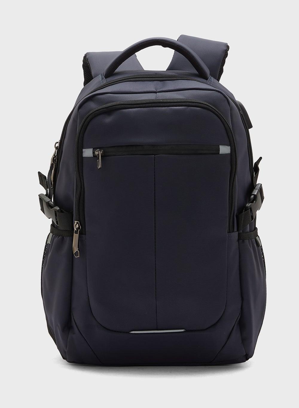 Premium Navy Backpack Vhl8806 with Pocket Organiser - Image 1