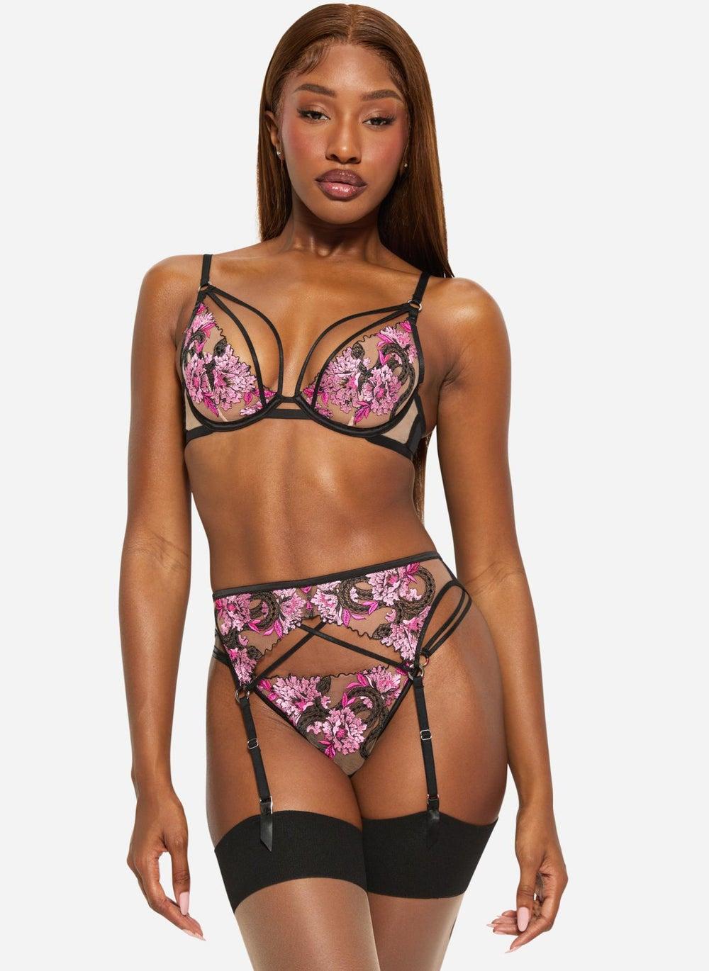 Ann Summers Entwined Snake Sequin Balcony Bra - Image 1