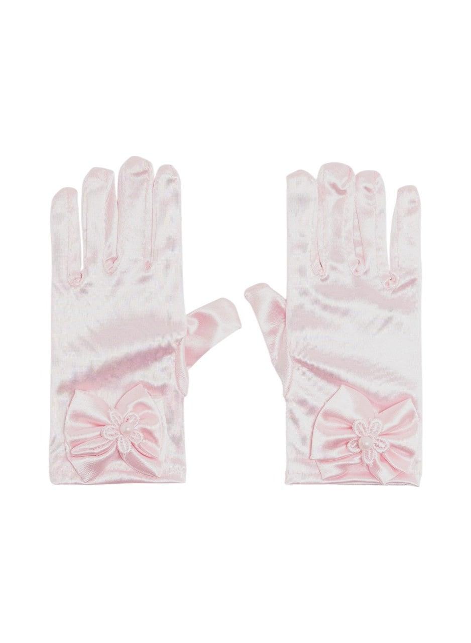 D' Daniela Silky Belle Short Gloves Pink - Image 1