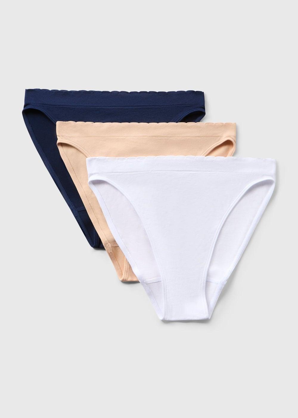 3 Pack Seamless High-Leg Knickers in Multicolour - Image 1