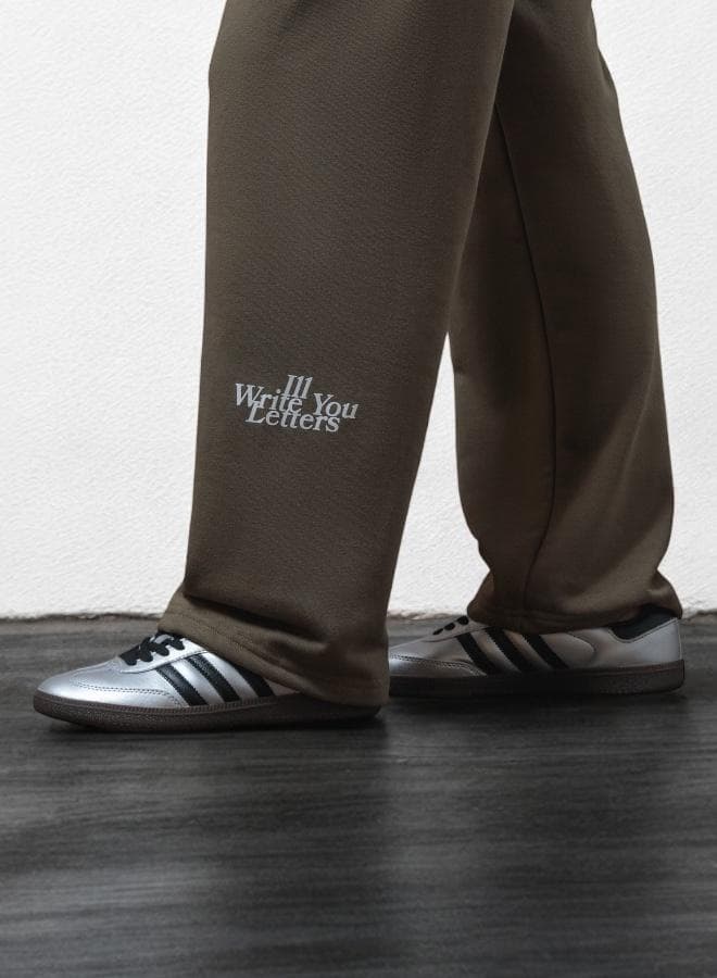 One Love Olive Wide-Leg Sweatpants - Image 1