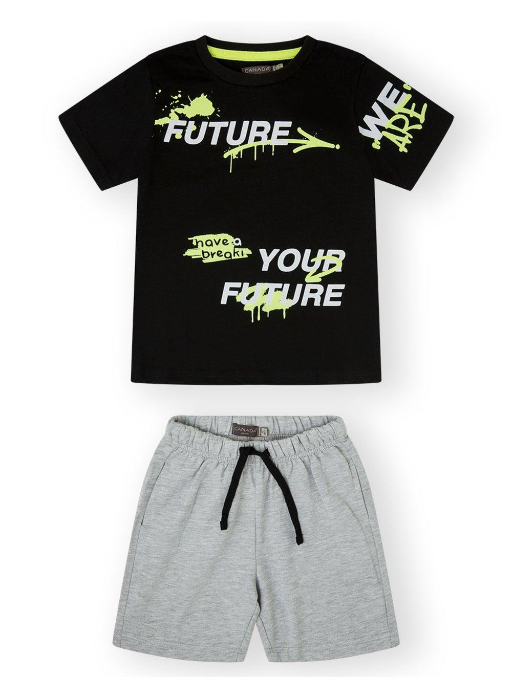 Boys Organic Cotton Summer Set T-Shirt & Shorts - Image 1