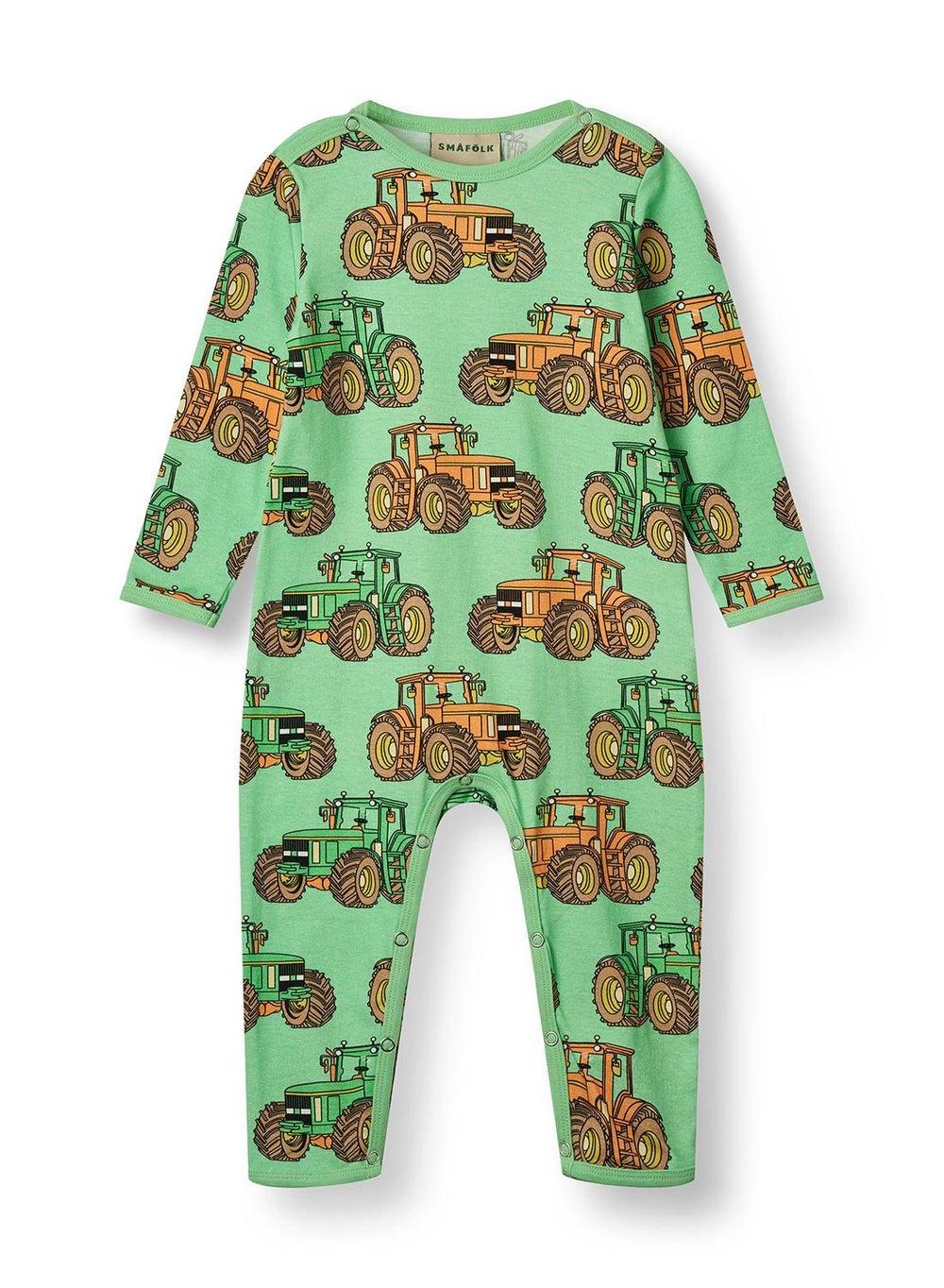 Organic Cotton Baby Suit with Tractor Print - Image 1