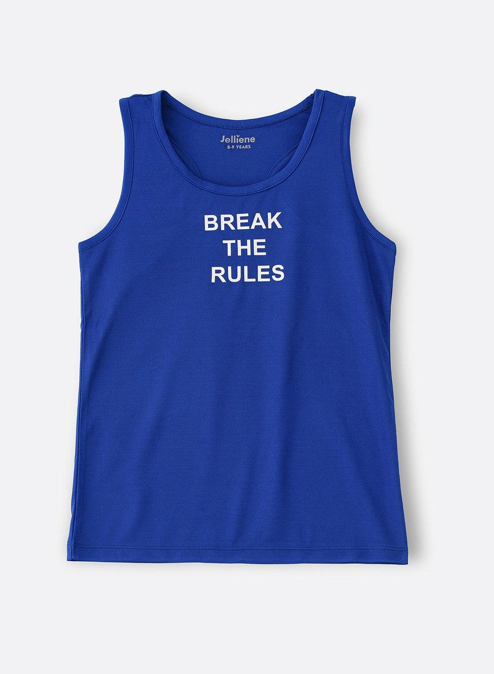 Blue Printed Knit Vest Gkkttng W203 - Image 1