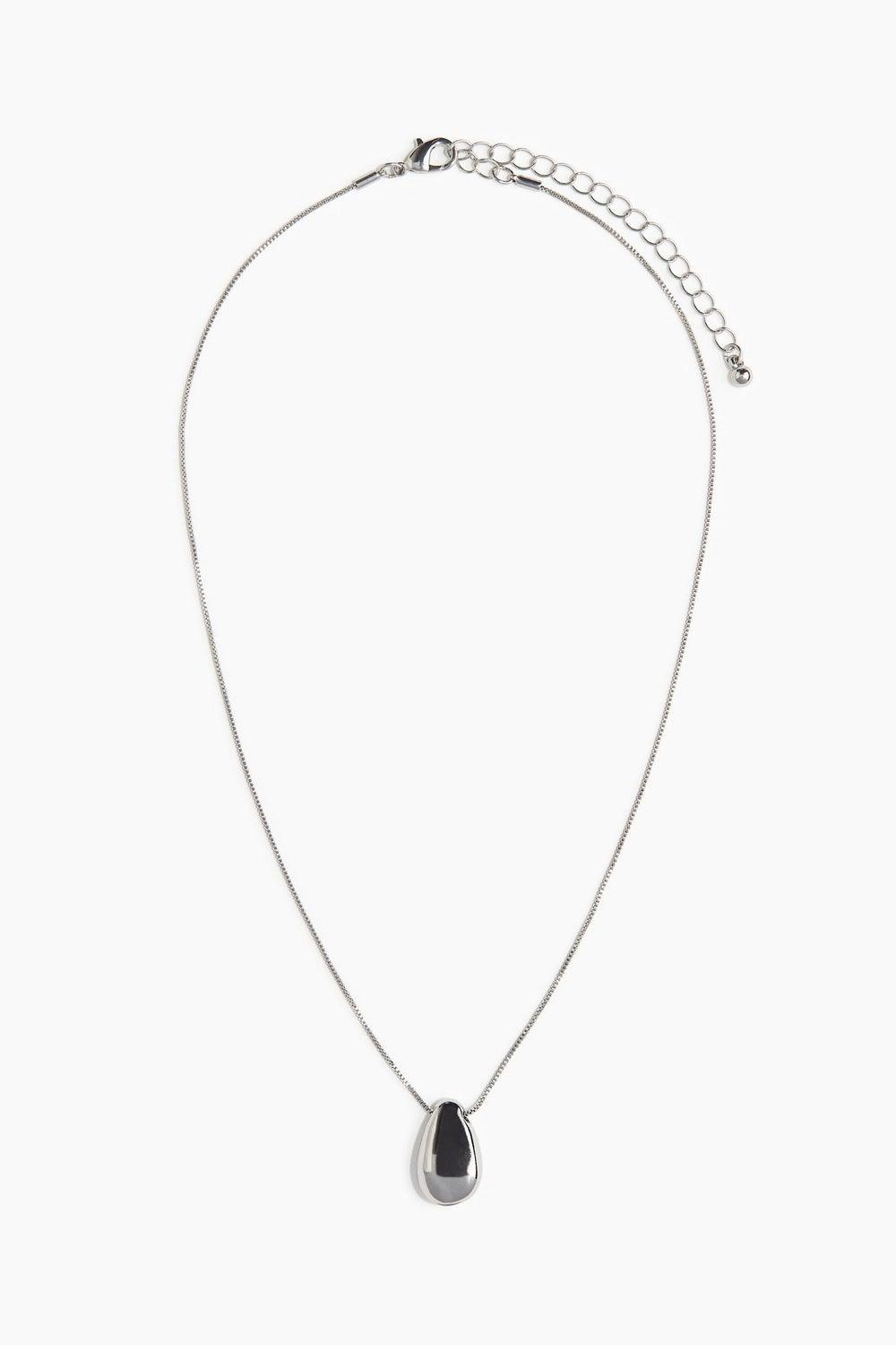 Elegant Drop Pendant Box Chain Necklace - Image 1