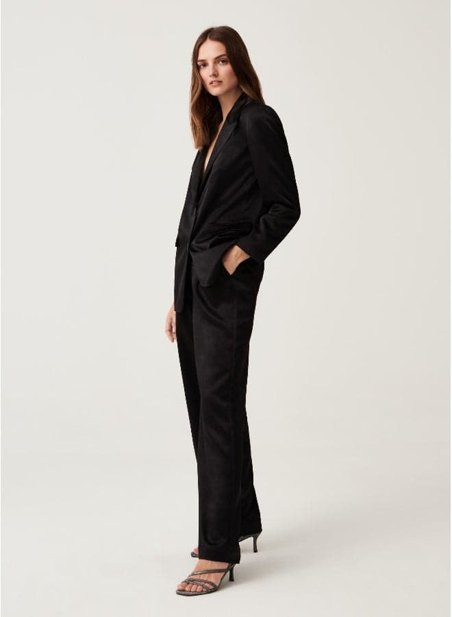 Ovs Women’s Black Palazzo Trousers Straight Fit - Image 1