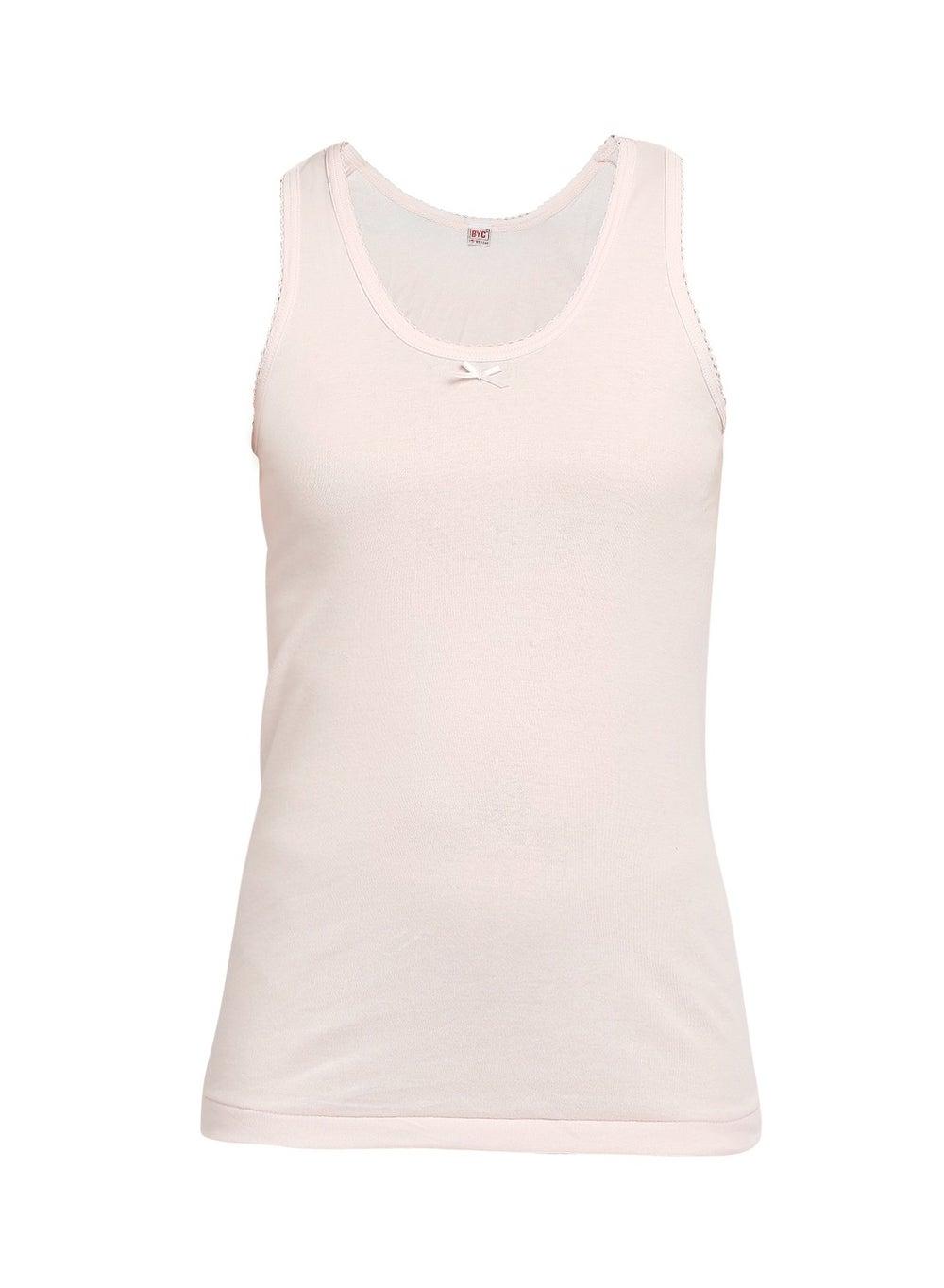 BYC Girls Cotton Vest Jfa202Gc Pink - Image 1