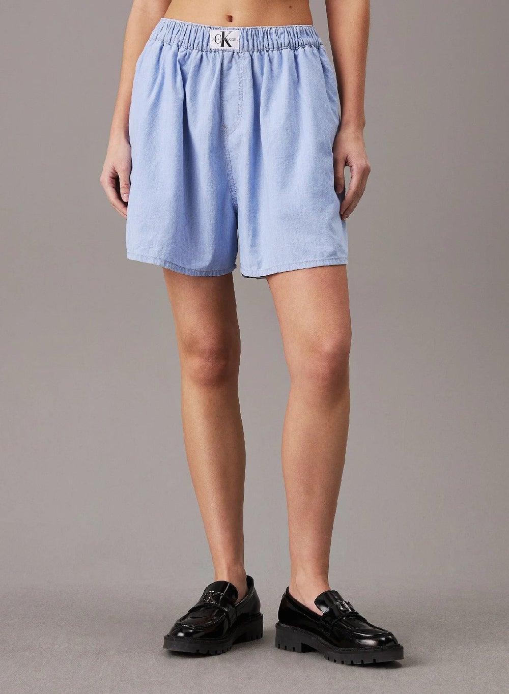 Calvin Klein Light Denim Relaxed Boxer Shorts - Image 1