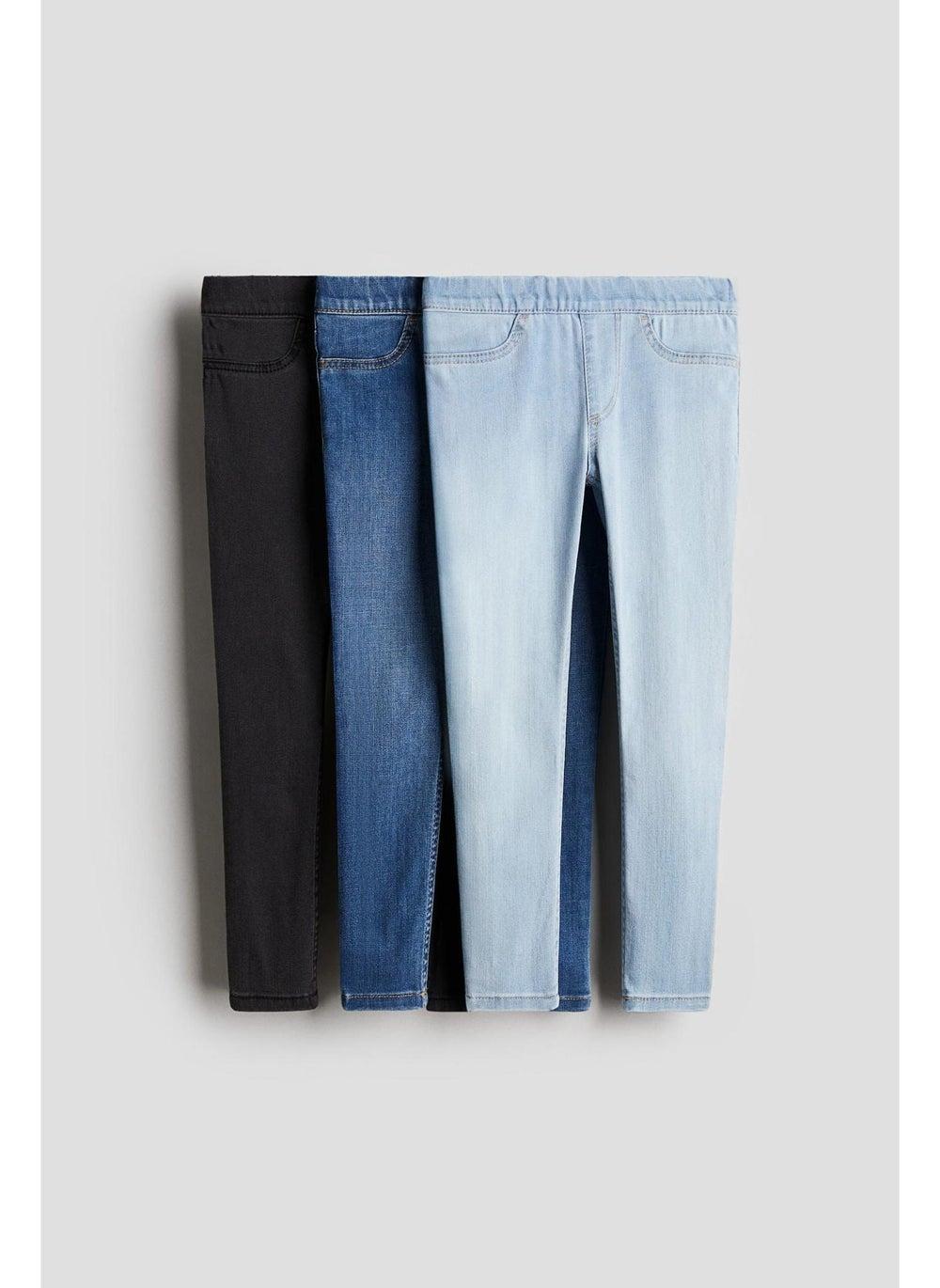 3-Pack Washed Denim Jeggings Set - Image 1