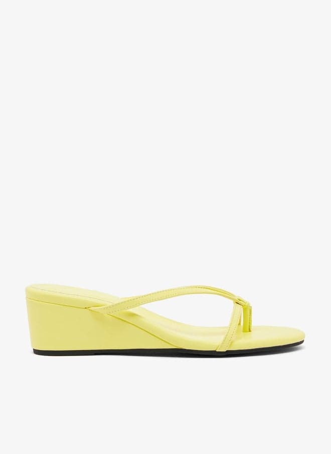Yellow Casual Slip-On Wedge Heels Xz256070 - Image 1