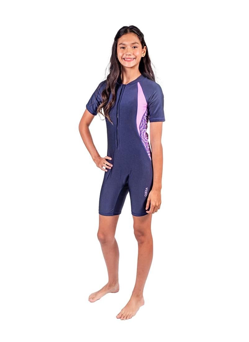 COEGA Youth Girls Slim-kini Short Pink Mandala - Image 1