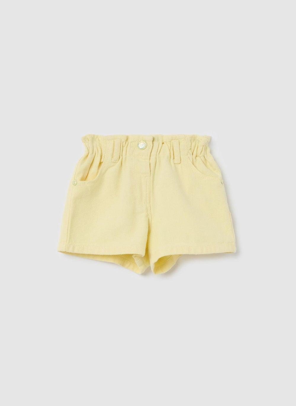 Girls Paper Bag Cotton Lyocell Shorts - Image 1